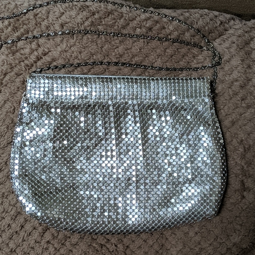Silver shoulder purse